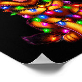 German Shepherd Christmas Tree Lights Xmas Pajama  Poster (Hoek)