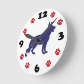 German Shepherd Clock Ronde Klok (Hoek)