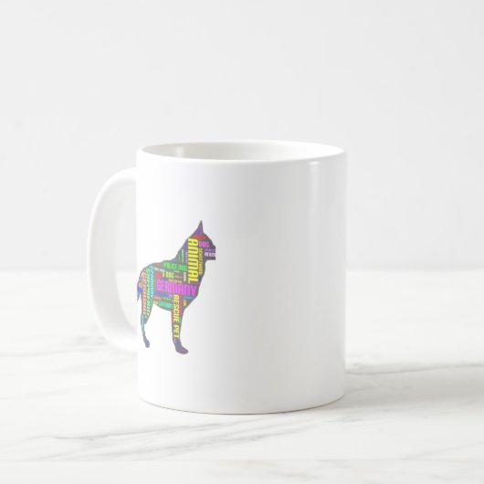 German Shepherd Cloud Tygraphy  Koffiemok (Voorkant links)