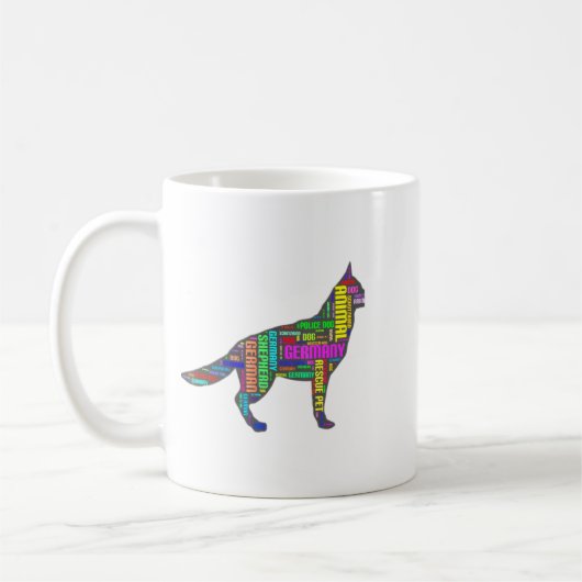 German Shepherd Cloud Tygraphy  Koffiemok (Links)