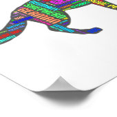 German Shepherd Cloud Tygraphy  Poster (Hoek)