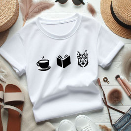 German Shepherd Coffee Book cadeau voor doglover T-shirt