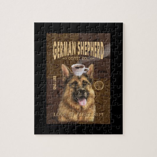 German Shepherd Coffee Company Canvas Legpuzzel (Verticaal)