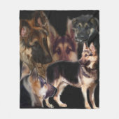 German Shepherd Collage Fleece Blanket (Voorkant)