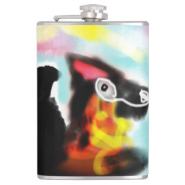 German Shepherd colorful Heupfles