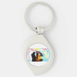 German Shepherd colorful Sleutelhanger