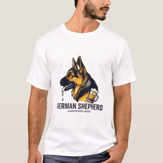 German Shepherd & Craft Beer Logo T-shirt (Voorkant)