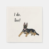 German Shepherd Custom Cocktail Napkin Servet (Voorkant)