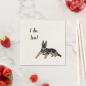 German Shepherd Custom Cocktail Napkin Servet (Insitu)