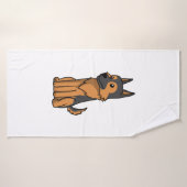 German Shepherd Cute Cartoon Badhanddoek (Badhanddoek)