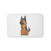 German Shepherd Cute Cartoon Badmat (Voorkant)