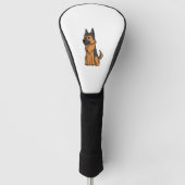 German Shepherd Cute Cartoon Golfheadcover (Voorkant)