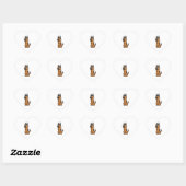 German Shepherd Cute Cartoon Hart Sticker (Vel)