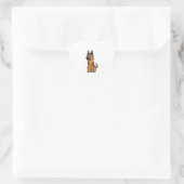 German Shepherd Cute Cartoon Hart Sticker (Tas)