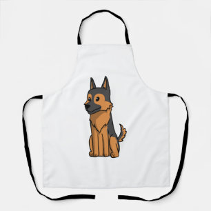 German Shepherd Cute Cartoon Schort