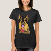 German Shepherd Cute Dog T-shirt (Voorkant)