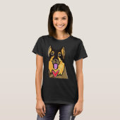 German Shepherd Cute Dog T-shirt (Voorkant volledig)