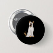 German Shepherd Cute Dog Wearing Ghost Funny Hallo Ronde Button 5,7 Cm (Voorkant /achterkant)