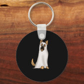 German Shepherd Cute Dog Wearing Ghost Funny Hallo Sleutelhanger (Voorkant)