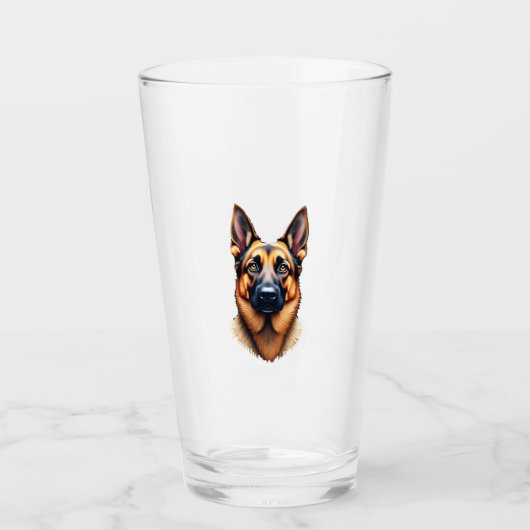 German Shepherd Cute Puppy Dog (4) Glas (Voorkant)