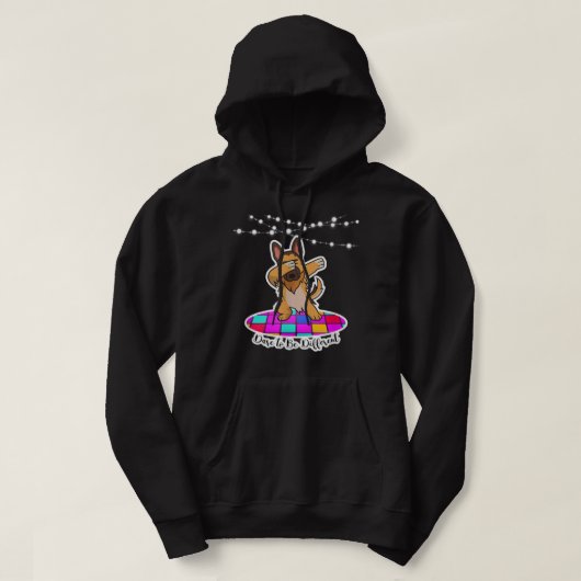 German Shepherd Dabbing Dare to be Different pet d Hoodie (Design voorkant)