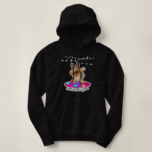 German Shepherd Dabbing Dare to be Different pet Hoodie (Design voorkant)