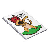 German Shepherd Dabbing Notitieboek (Rechterzijde)