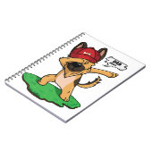 German Shepherd Dabbing Notitieboek (Linkerzijde)