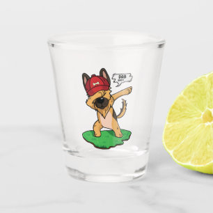 German Shepherd Dabbing Shot Glas