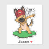 German Shepherd Dabbing Sticker (Vel)