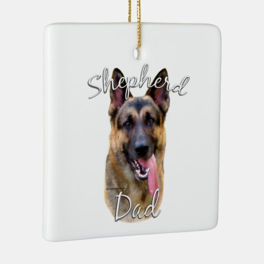 German Shepherd Dad 2 Keramisch Ornament (Rechts)