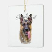 German Shepherd Dad 2 Keramisch Ornament (Links)