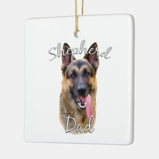 German Shepherd Dad 2 Keramisch Ornament (Links)