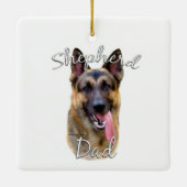 German Shepherd Dad 2 Keramisch Ornament (Achterkant)