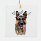 German Shepherd Dad 2 Keramisch Ornament (Voorkant)