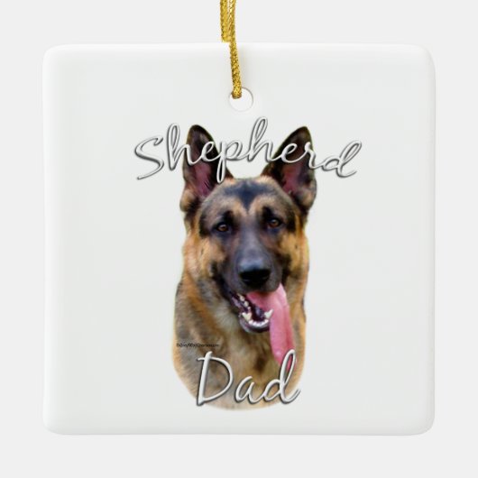German Shepherd Dad 2 Keramisch Ornament (Voorkant)