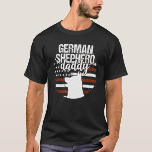 German Shepherd Dad American Flag Dog Patriotic T-shirt