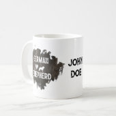 German Shepherd Dad Cute Hondenliefhebber Vaderdag Koffiemok (Voorkant links)