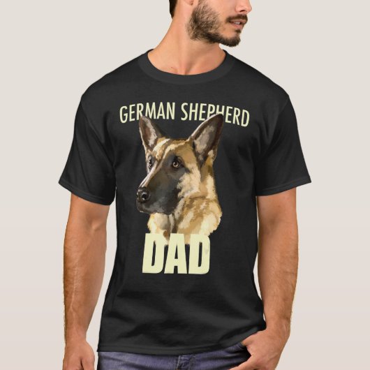 German Shepherd Dad Dog Tee T-shirt (Voorkant)