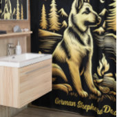 German Shepherd Dad Douchegordijn