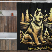 German Shepherd Dad Douchegordijn