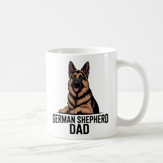 german shepherd dad german shepher lover dog cofee koffiemok (Rechts)