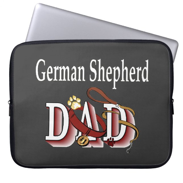 German Shepherd Dad Gifts Laptop Sleeve (Voorkant)