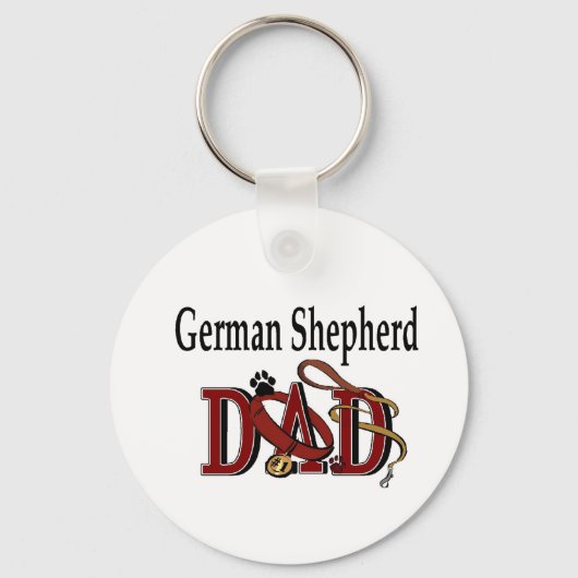 German Shepherd Dad Gifts Sleutelhanger (Voorkant)