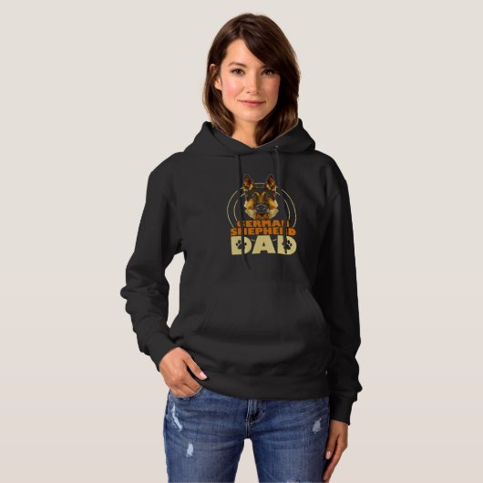 German Shepherd Dad Hoodie (Voorkant volledig)