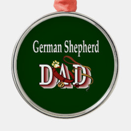 German Shepherd Dad Metalen Ornament