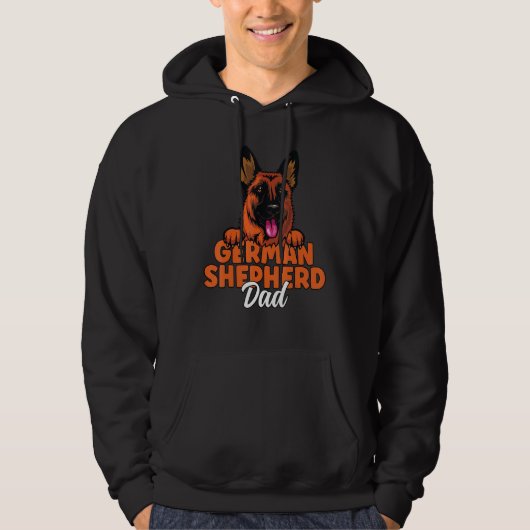 German Shepherd Dad Red and Black German Shepherd  Hoodie (Voorkant)
