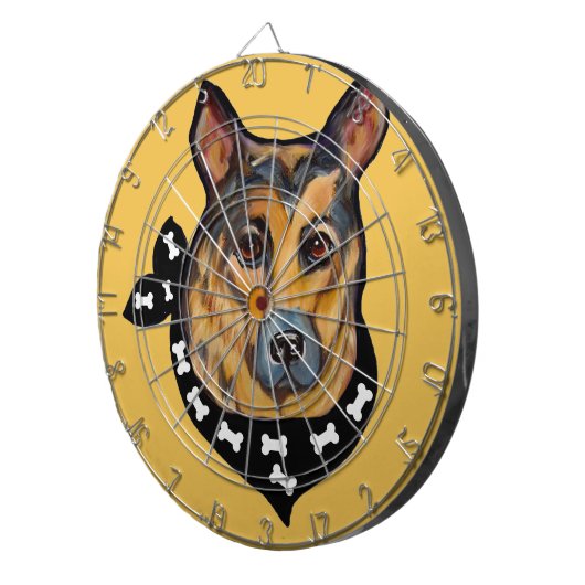 GERMAN SHEPHERD DARTBORD (Voorkant Rechts)