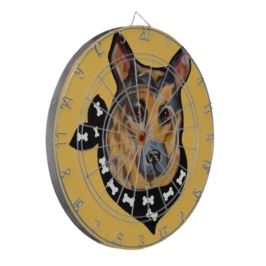 GERMAN SHEPHERD DARTBORD (Voorkant Links)