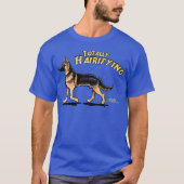 German Shepherd die de T-Shirt volledig bedreigt (Voorkant)